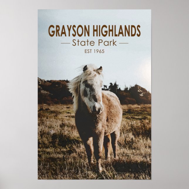Poster Grayson Highlands State Park Virginia Watercolor (Frente)