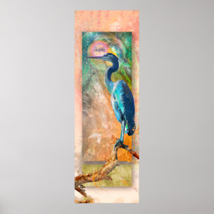 POSTER GREAT BLUE HERON TRANQUILITY