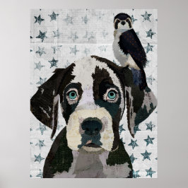 POSTER GREAT DANE AND FALCON