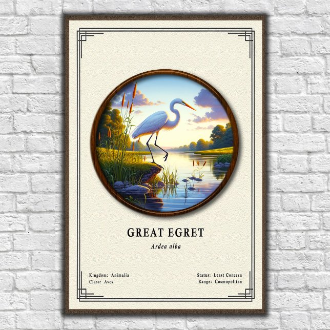 Poster Great Egret Zoology Series (Criador carregado)