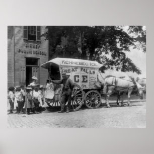 Pôster Great Falls Gelo Empresa, 1890s