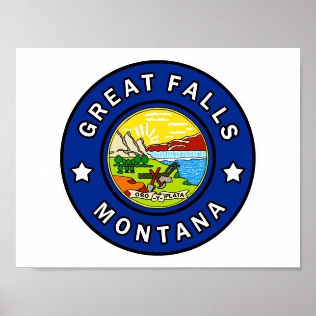 Pôster Great Falls Montana (Frente)
