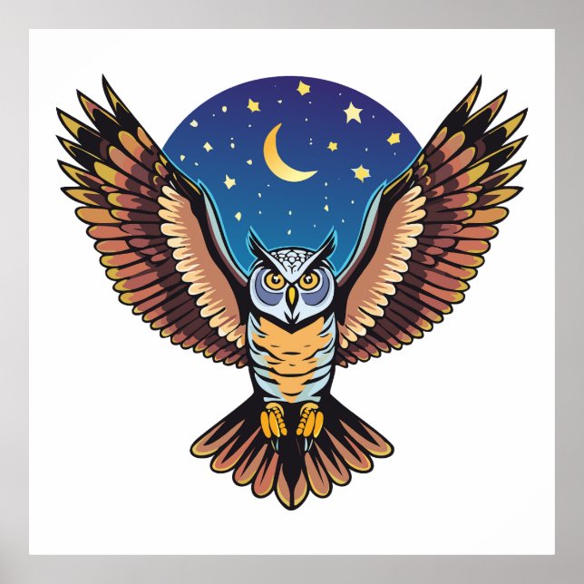 Poster Great Horned owl (Frente)