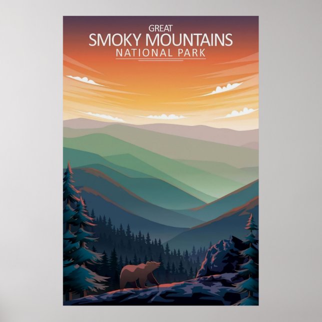 Poster Great Smoky Mountains (Frente)