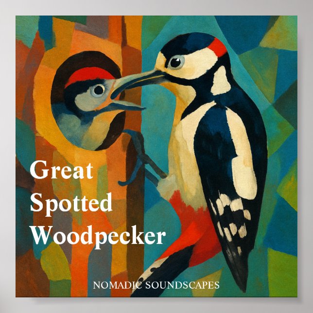 Poster Great Spotted Woodpecker Album Cover (Frente)