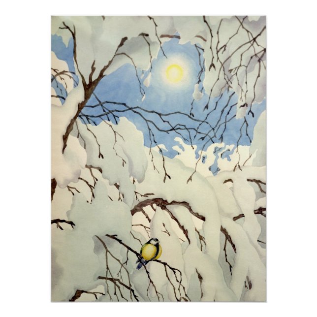 Pôster Great Tit - Theodor Severin Kittelsen (Frente)