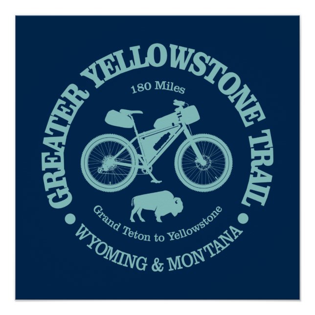 Pôster Greater Yellowstone Trail (cycling) (Frente)