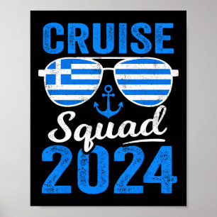 Poster Grécia Cruise Squad 2025 Matching Family Group Gre
