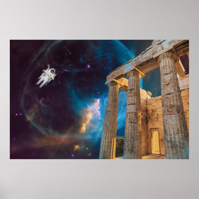 Poster Grécia de Acrópole Partenon encontra espaço (Frente)