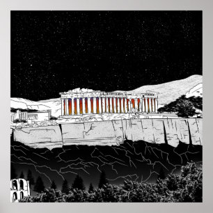 Poster Grécia de Atenas Parthenon