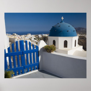 Poster Grécia e ilha grega de Santorini
