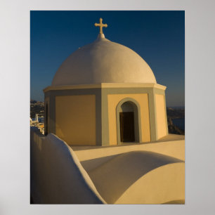 Poster Grécia e ilha grega de Santorini, cidade de 2