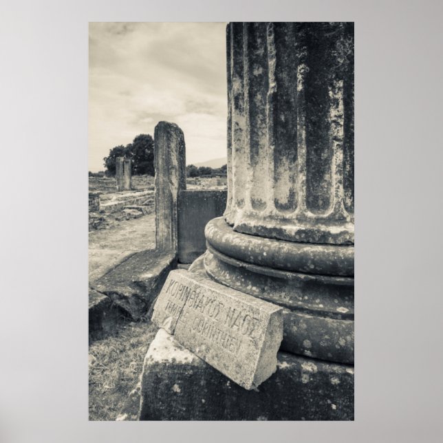 Pôster Grécia, ruínas de cidade antiga (Frente)