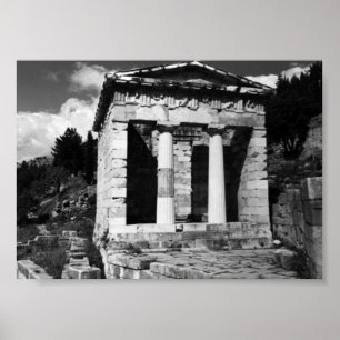 Poster Grécia Vintage Delphi Athenian Tesouraria