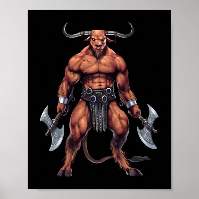 Poster Greek Mythology Minotaur (Frente)