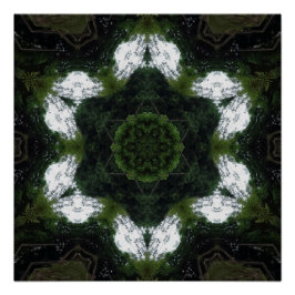 PÔSTER GREEN ABSTRACT DRAWING. SAMER BRASIL 1