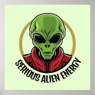 Poster Green Alien