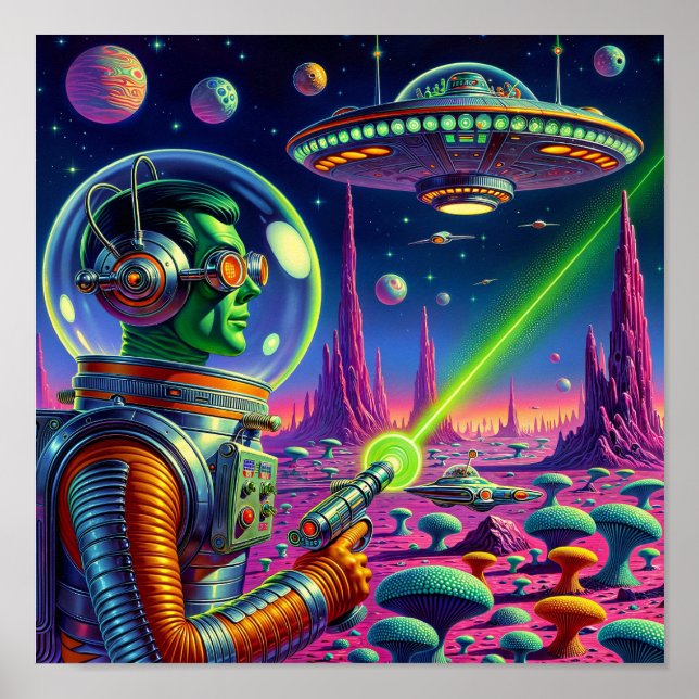 Poster Green Aliens Can't Aim (Frente)