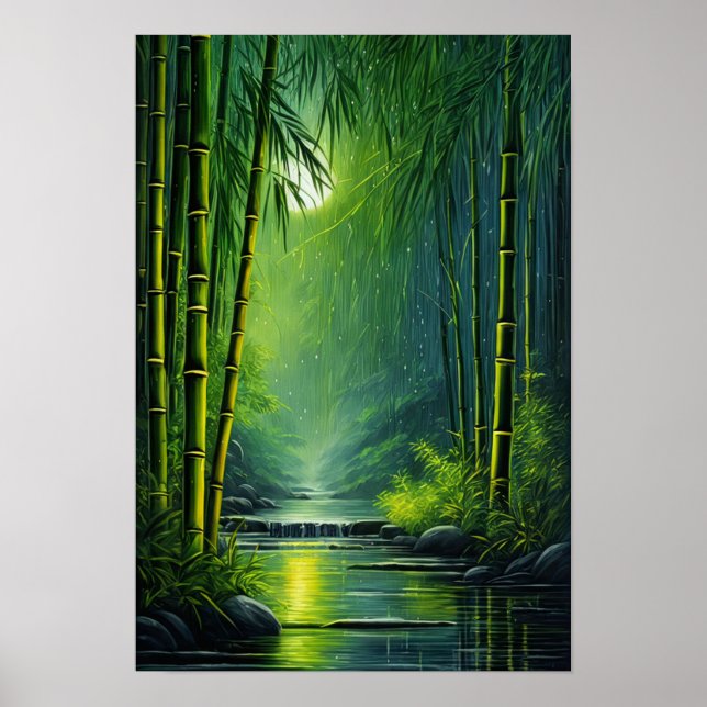 Poster Green Bamboo Haven (Frente)