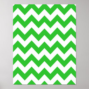 Pôster Green Bold Chevron