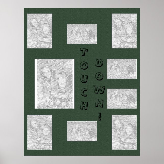 Pôster Green Collage - Futebol (Frente)