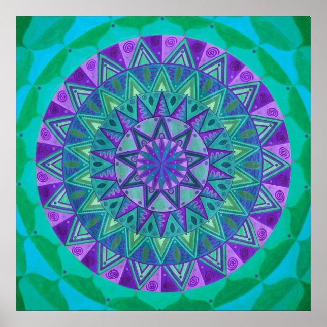Poster Green dream Mandala (Frente)