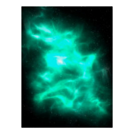 Pôster Green Energy Galaxy Art Glossy Poster