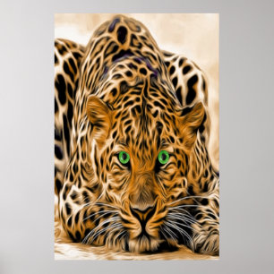 Pôster Green Eye Leopard
