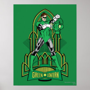 Pôster Green Lantern on decorative background