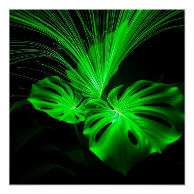 Pôster green leaf art (Frente)