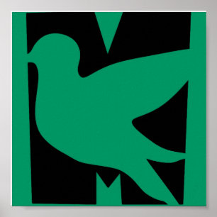 Pôster Green M BIrd