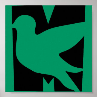 Pôster Green M BIrd