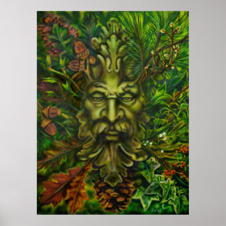 Poster 'Green Man' by Artist Lisa Iris