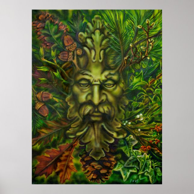Poster 'Green Man' by Artist Lisa Iris (Frente)