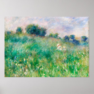 Poster Green Meadow by Renoir Impressionist Painting