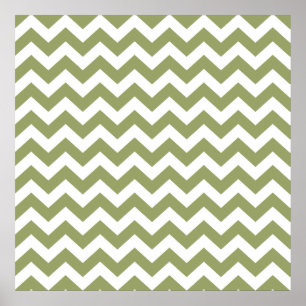 Pôster Green Safari Chevron