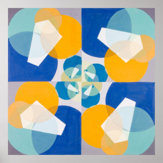 Poster "Green Squares 1934" de Joseph Schillinger