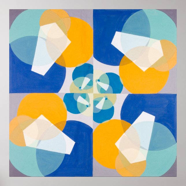 Poster "Green Squares 1934" de Joseph Schillinger (Frente)