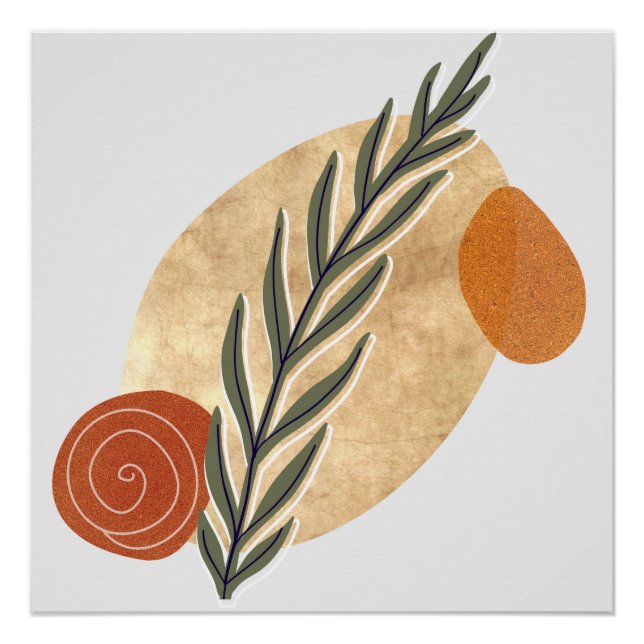 Pôster Green Stalk Boho (Frente)