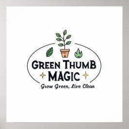 Poster Green Thumb Magic | Urban Gardening T-Shirt