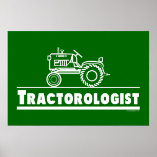 Poster Green Tractor Ologist