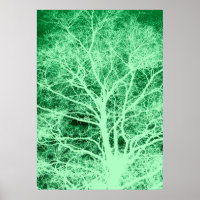 Green tree silhouette