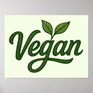 Poster Green Vegan