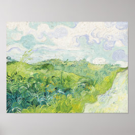 Poster Green Wheat Fields, Auvers (1890) by Vincent Van G