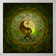 Green Yin Yang com Árvore da Vida
