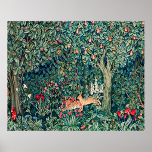 Poster GREENERAÇÃO,ANIMAIS FLORESTAIS AMARELOS,Floral Ver