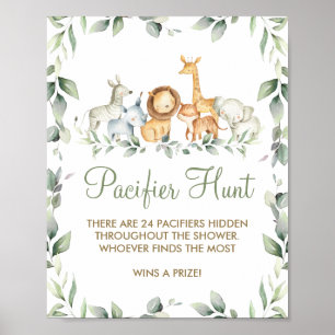 Poster Greenerescência Selva Animais Chás Jogo de Caça Pa