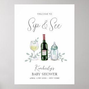 Poster Greenerne Champagne Sip & Veja as boas vindas ao C