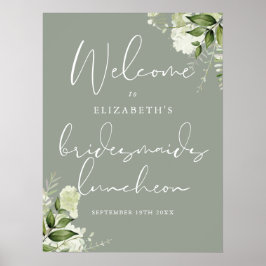 Poster Greenery Bridesmaids Luncheon - Sinal de Boas-vind