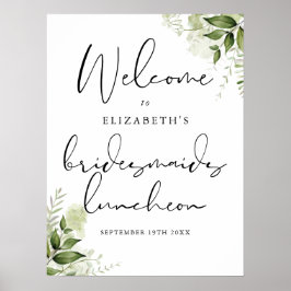 Poster Greenery Bridesmaids Luncheon - Sinal de Boas-vind